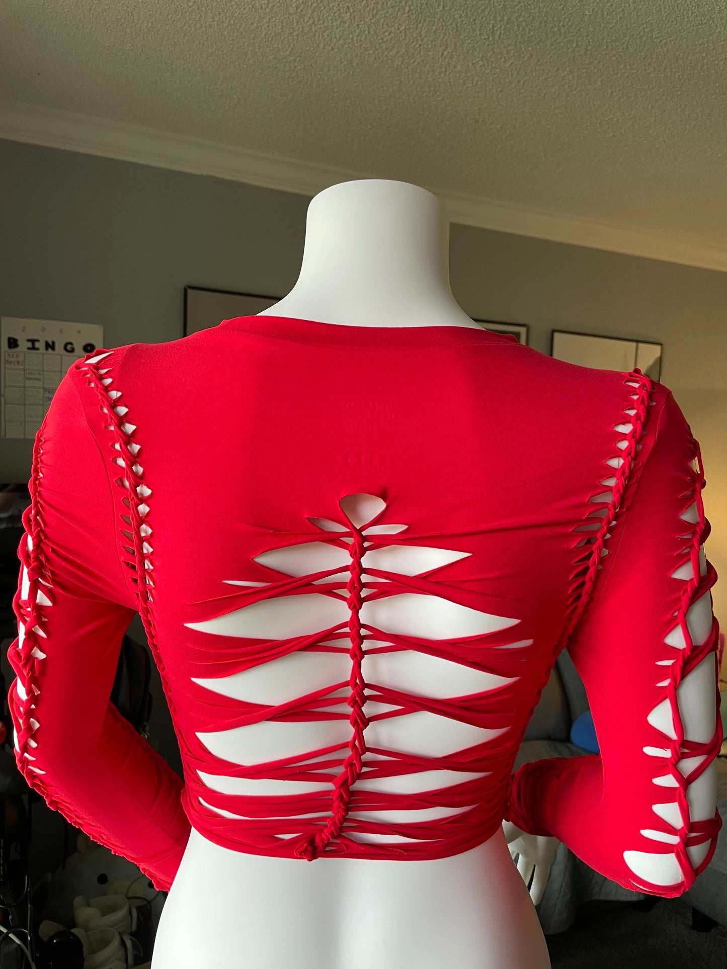 Red Long-Sleeve Top (MADE TO ORDER)