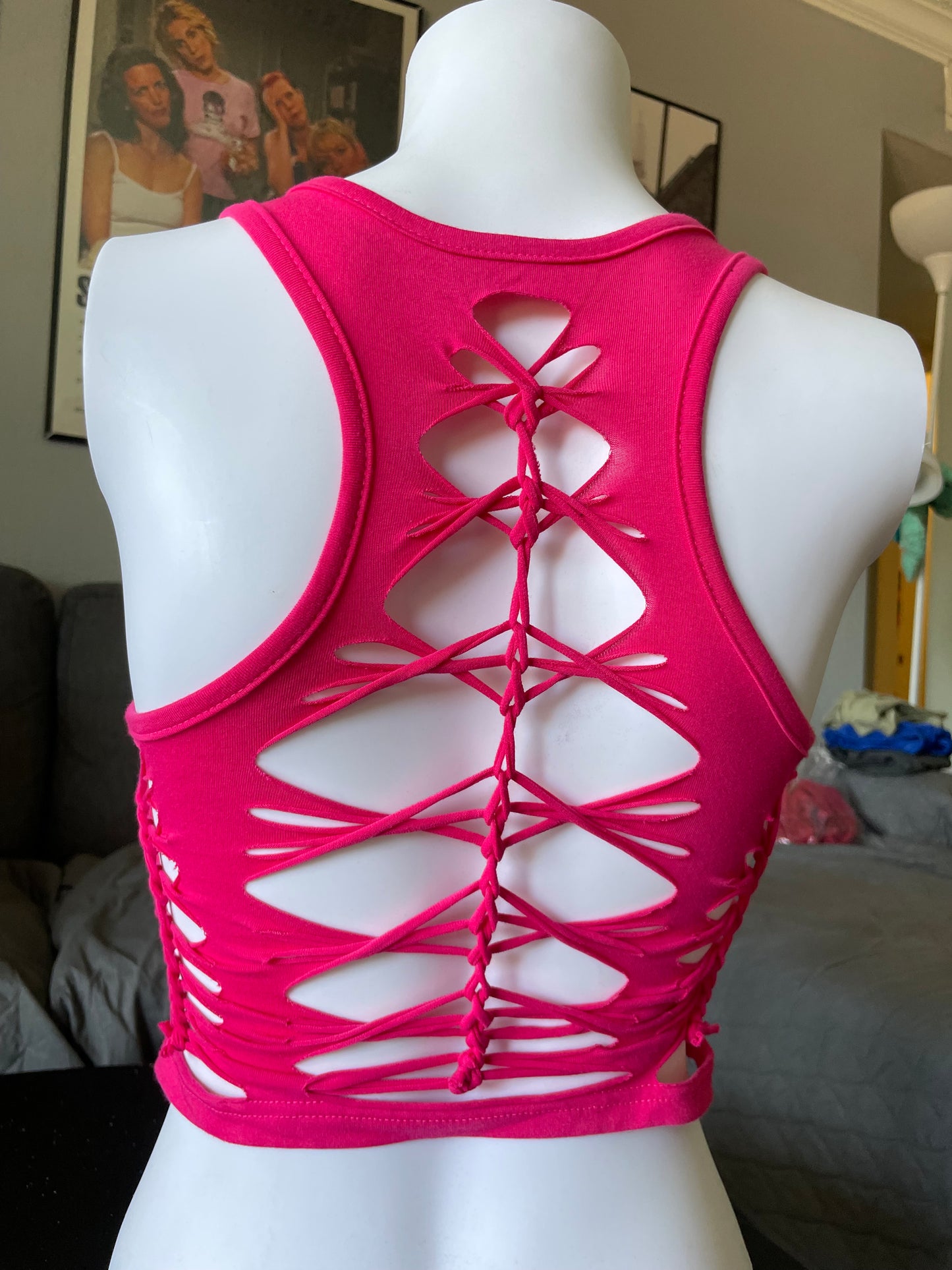 Pink Racerback Tank (READY TO SHIP)