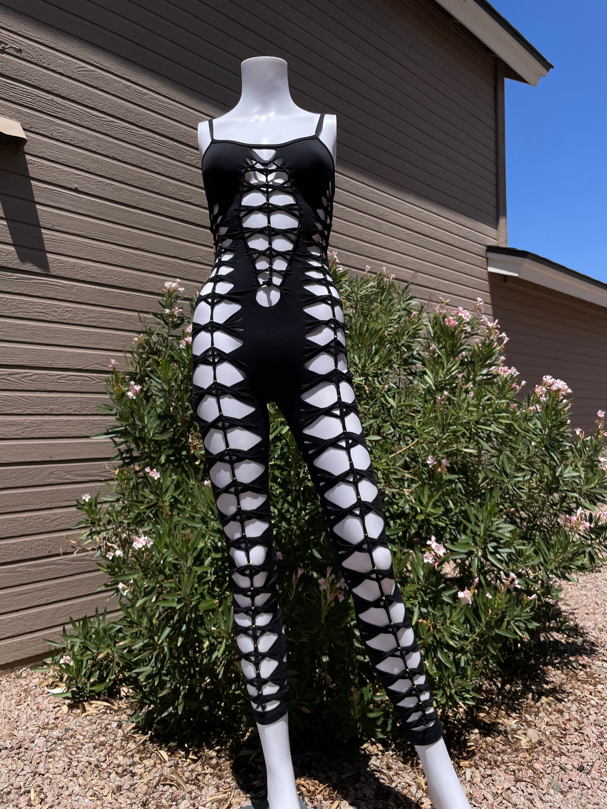 Black Sleeveless Flowsuit (MADE TO ORDER)