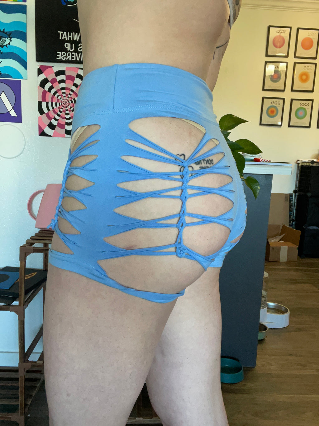 Light Blue Cheeky Shorts (MADE TO ORDER)