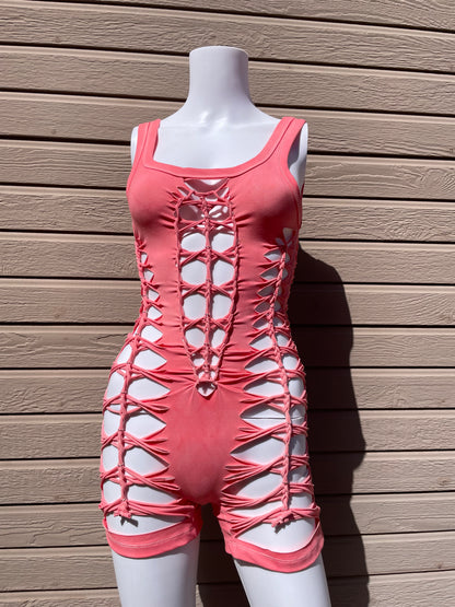 Rosequartz Short Flowsuit (READY TO SHIP)