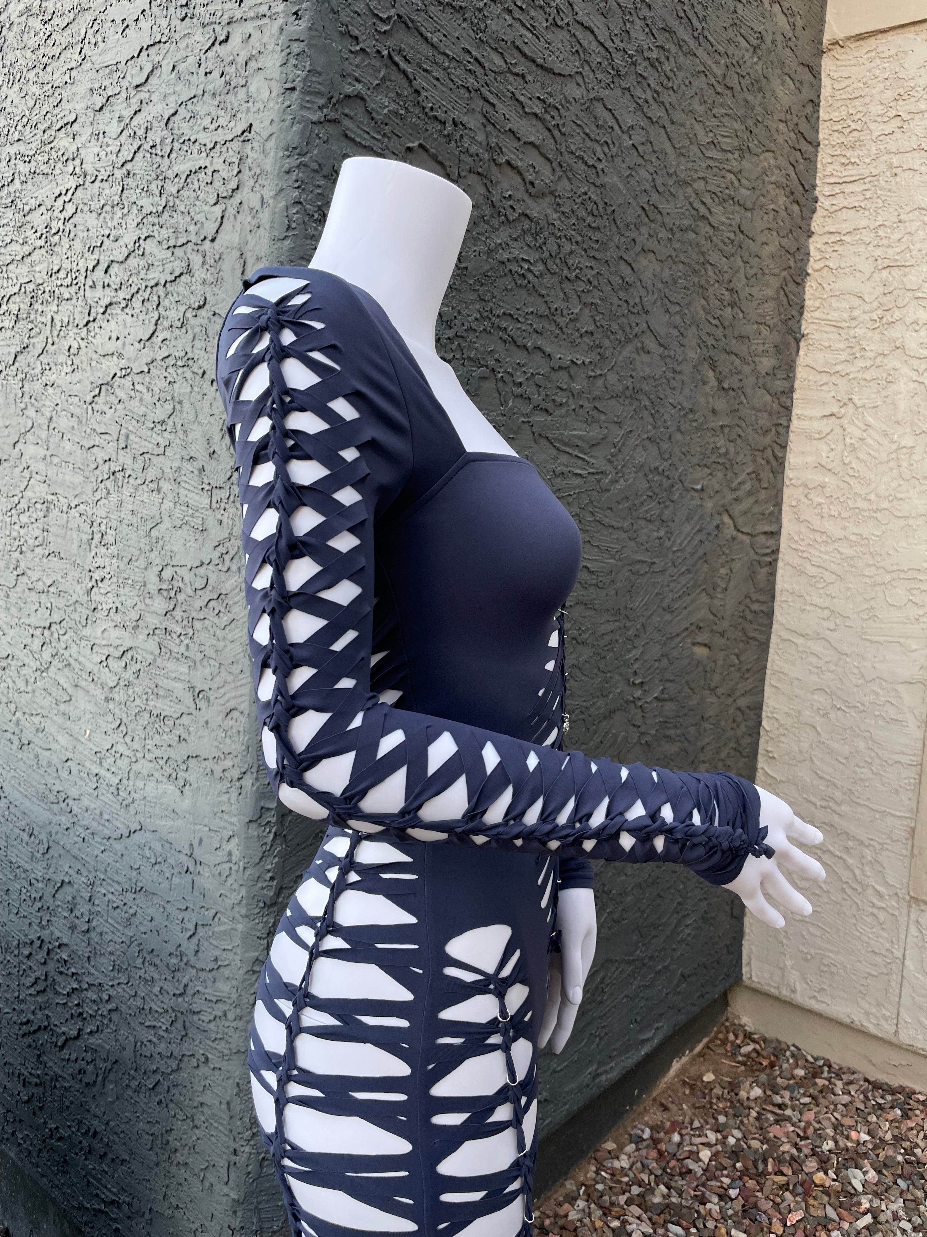 Navy Flared Flowsuit (MADE TO ORDER)