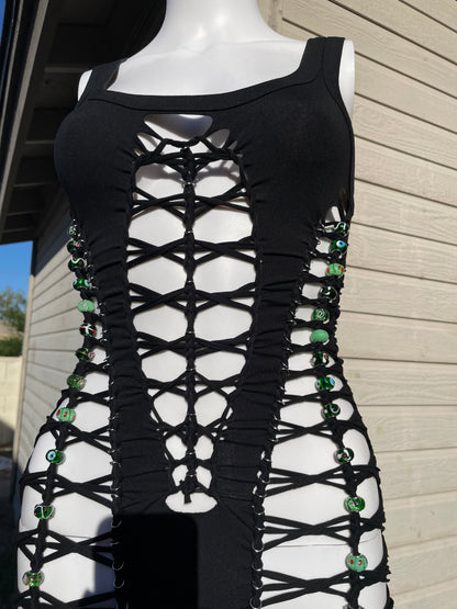 Glass Bead Short Flowsuit (MADE TO ORDER)
