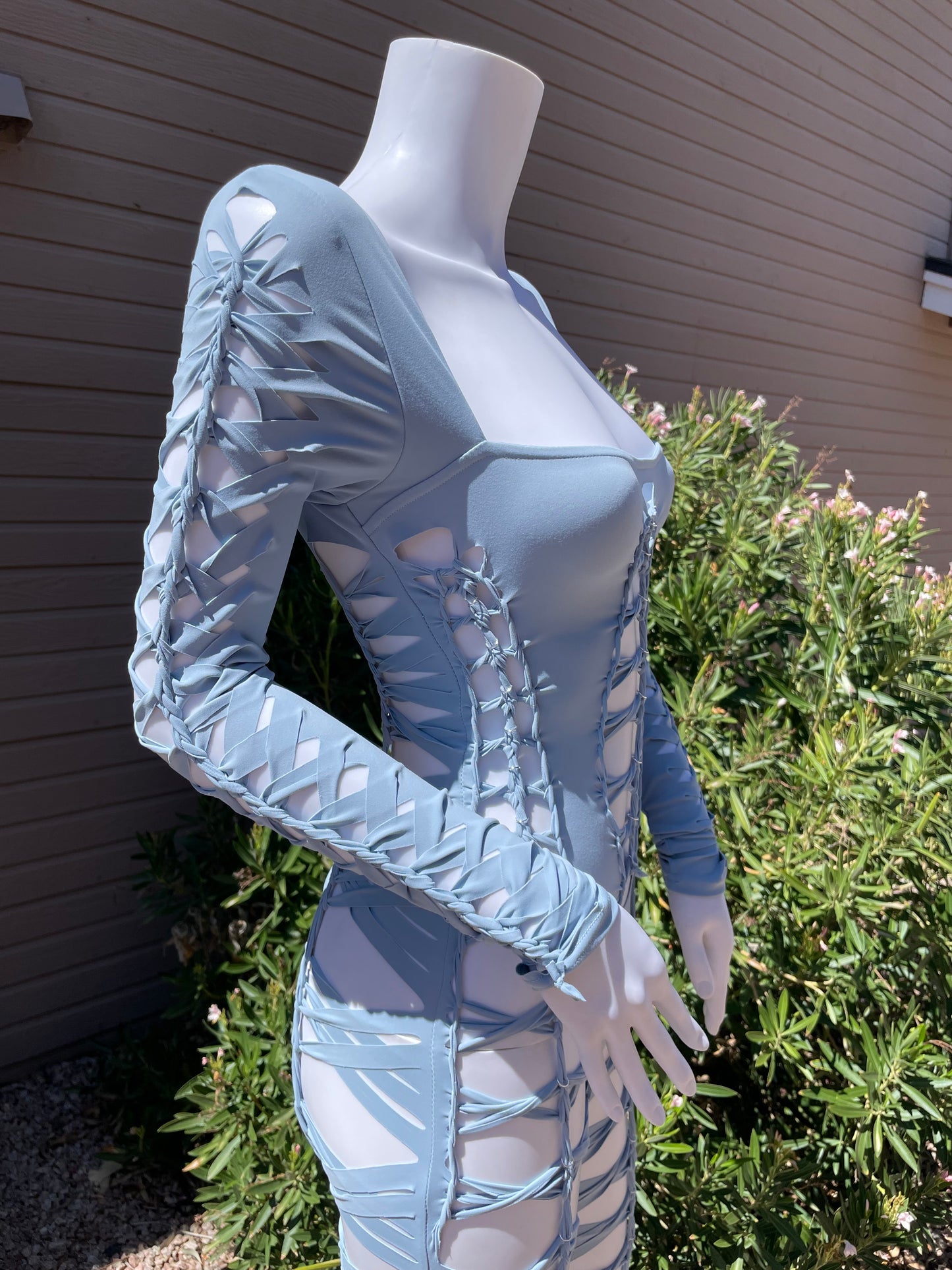 Light Blue Flowsuit (M, READY TO SHIP)
