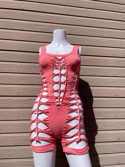 Rosequartz Short Flowsuit (READY TO SHIP)