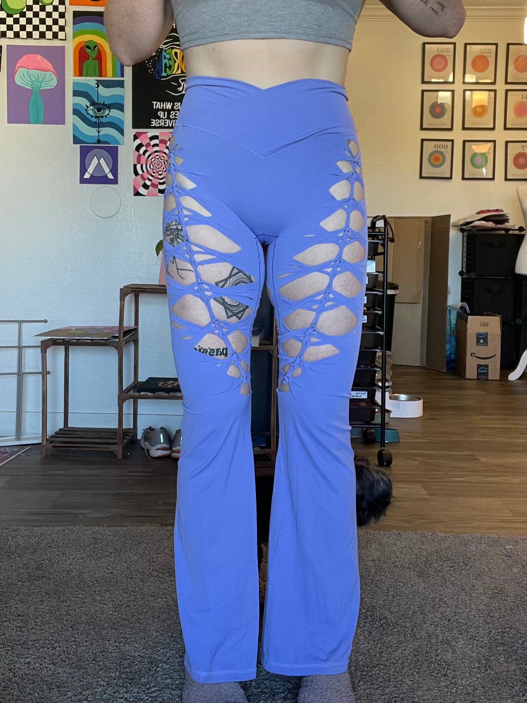 Periwinkle Luna Flared Yoga Pants (MADE TO ORDER)