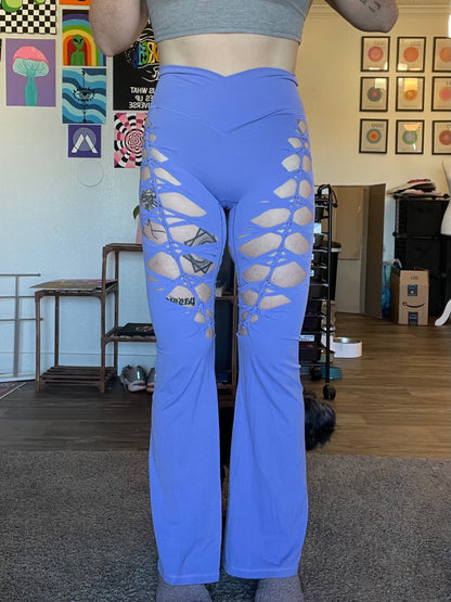 Periwinkle Luna Flared Yoga Pants (MADE TO ORDER)