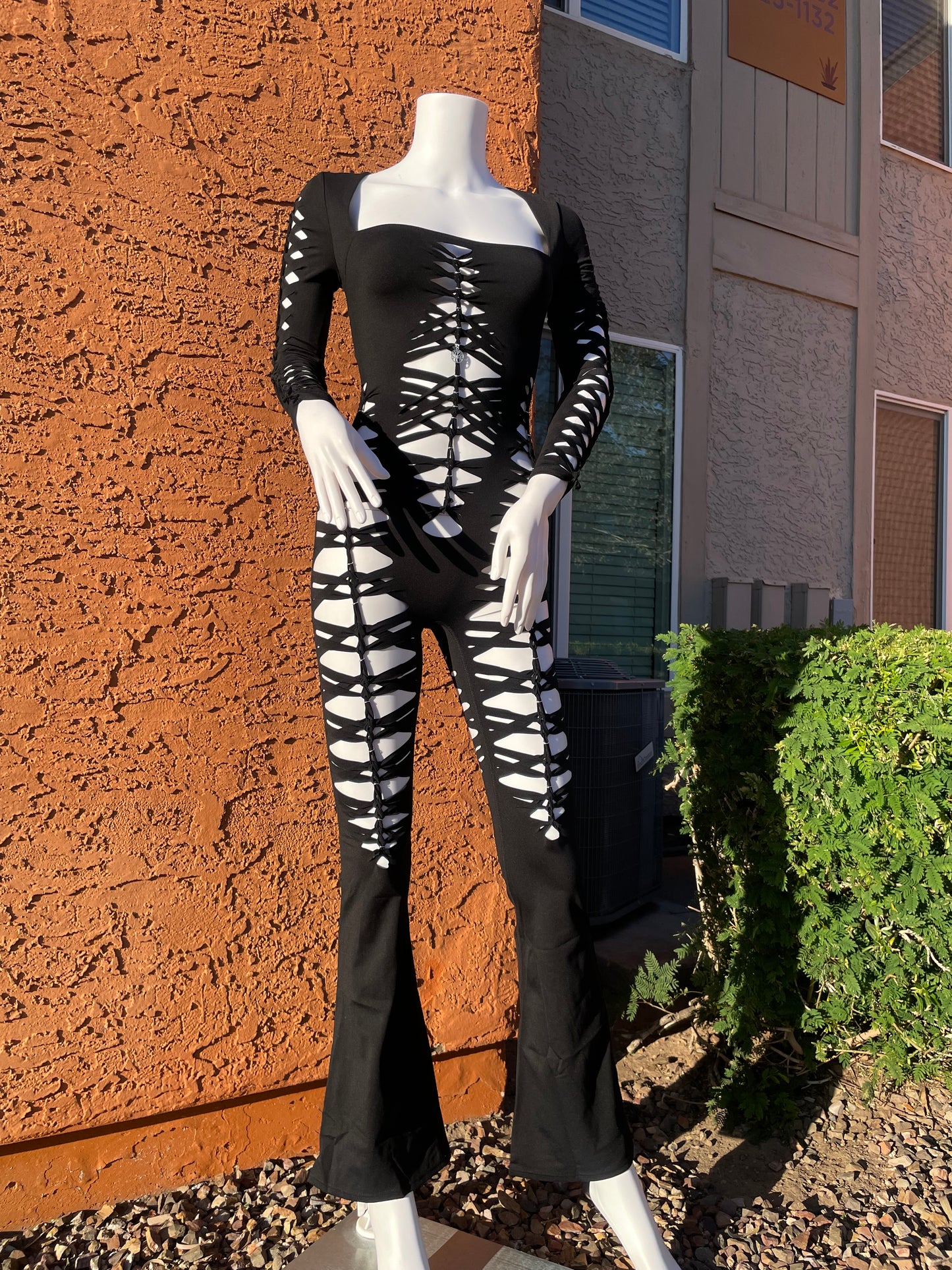 Black Flared Flowsuit (MADE TO ORDER)