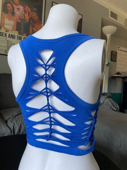 Blue Racerback Tank (READY TO SHIP)