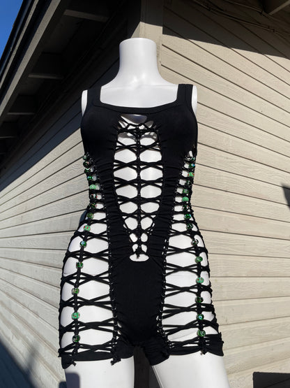 Glass Bead Short Flowsuit (MADE TO ORDER)