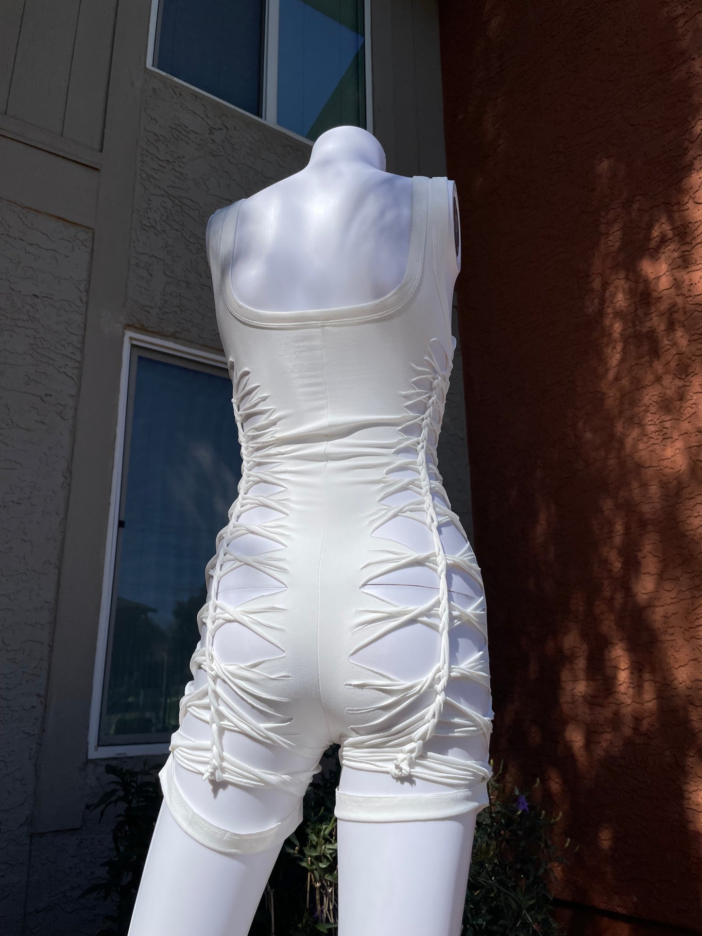 White Short Flowsuit (READY TO SHIP)