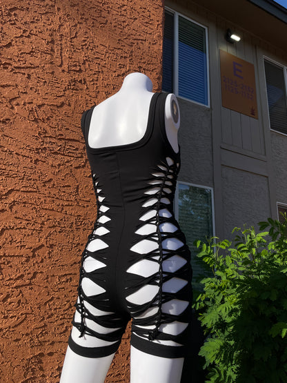 Black Short Flowsuit (MADE TO ORDER)