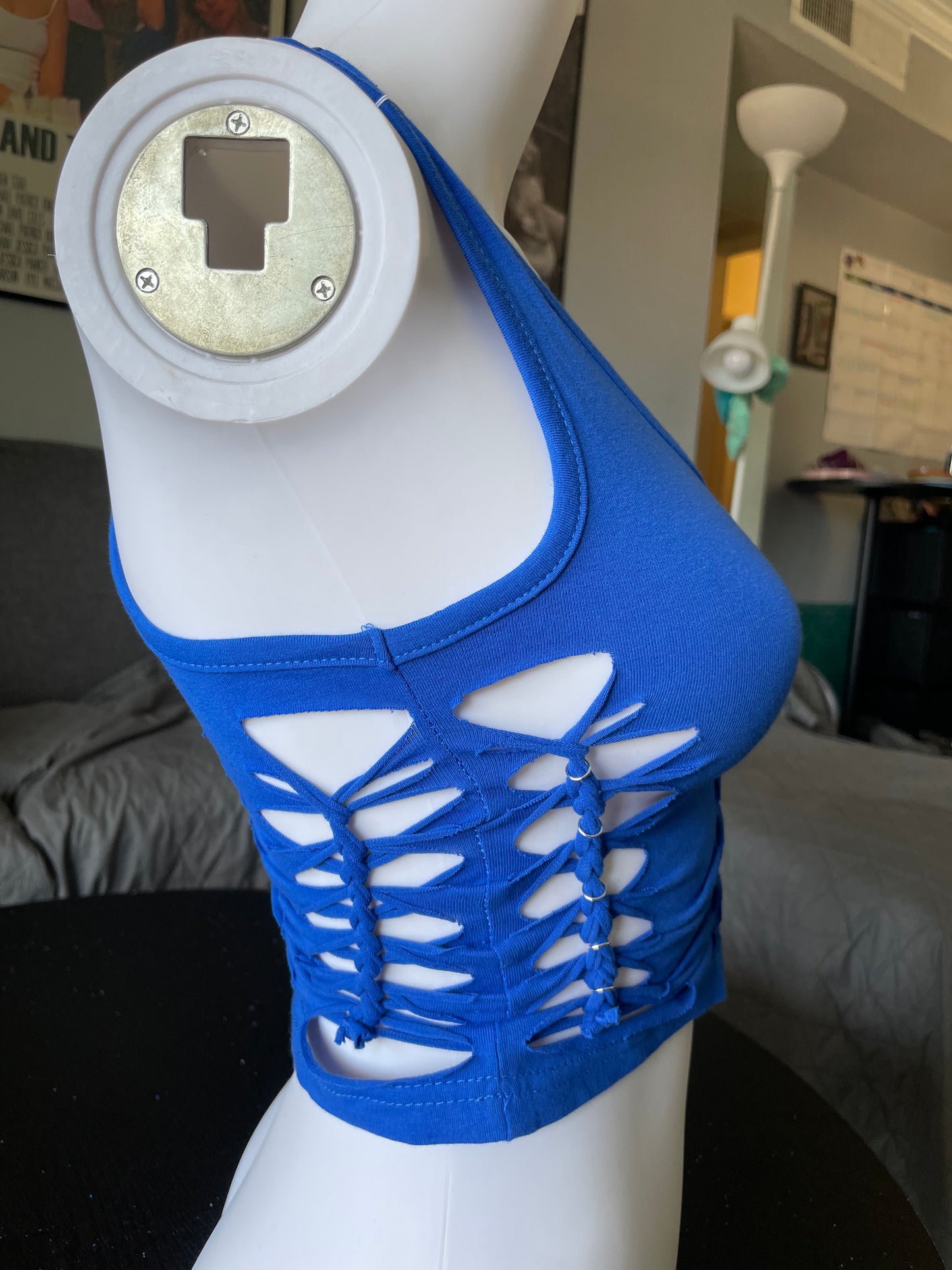 Blue Racerback Tank (READY TO SHIP)