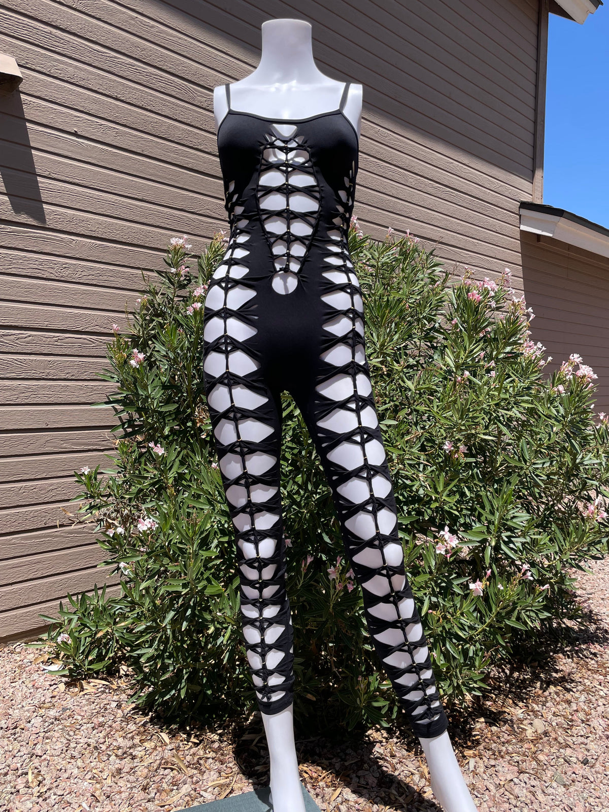Black Sleeveless Flowsuit (MADE TO ORDER)