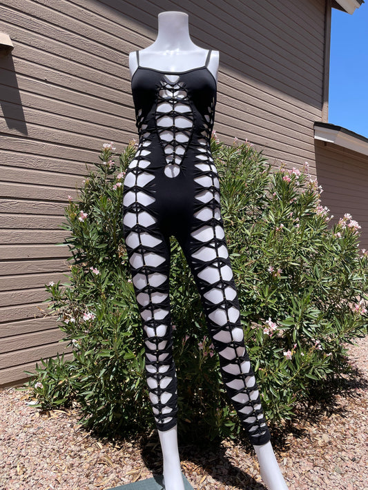 Black Sleeveless Flowsuit (MADE TO ORDER)