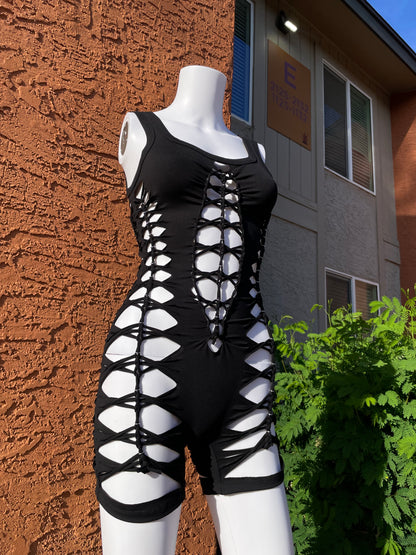 Black Short Flowsuit (MADE TO ORDER)