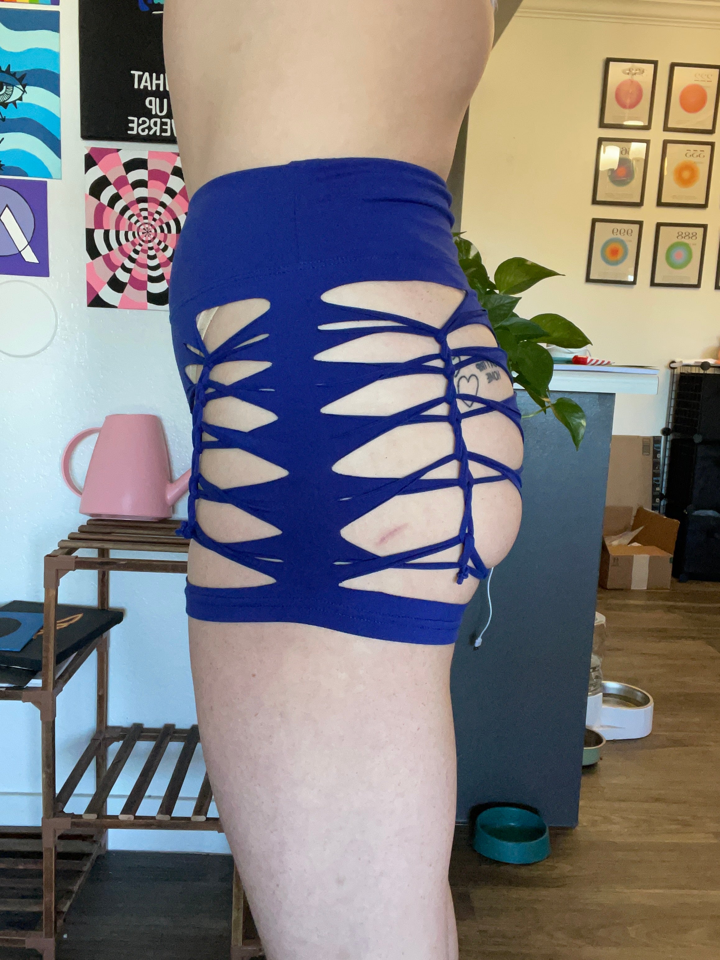 Royal Blue Cheeky Shorts (MADE TO ORDER)