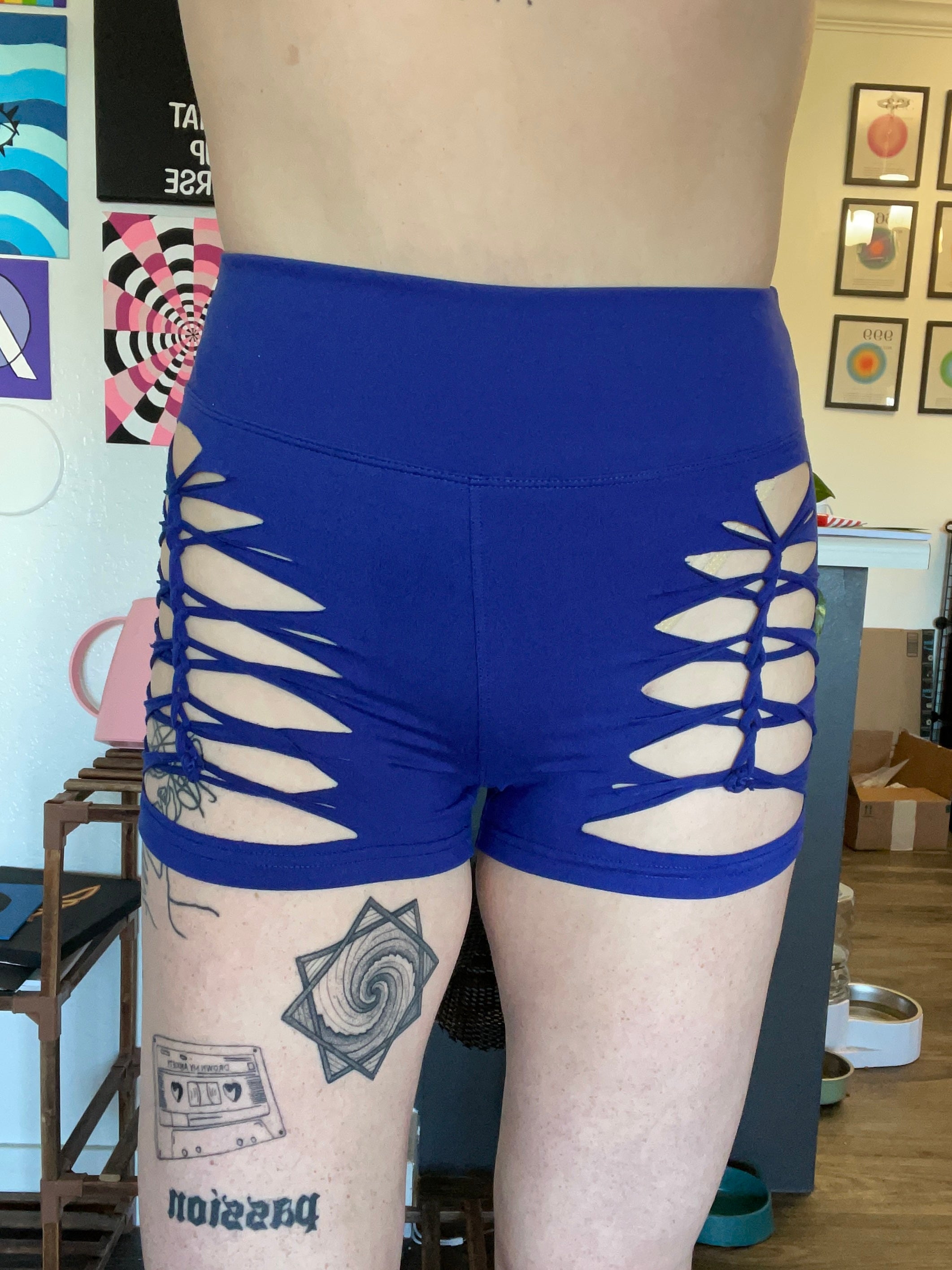 Royal Blue Cheeky Shorts (MADE TO ORDER)