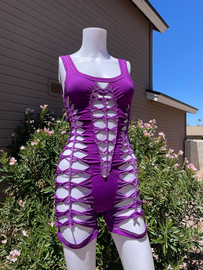Purple Short Flowsuit (READY TO SHIP)