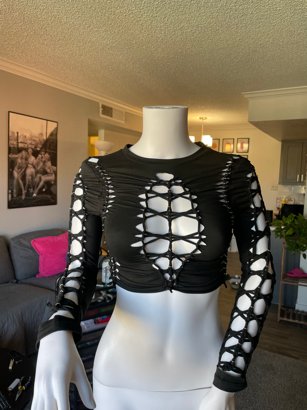 Black Long-Sleeve Top (MADE TO ORDER)