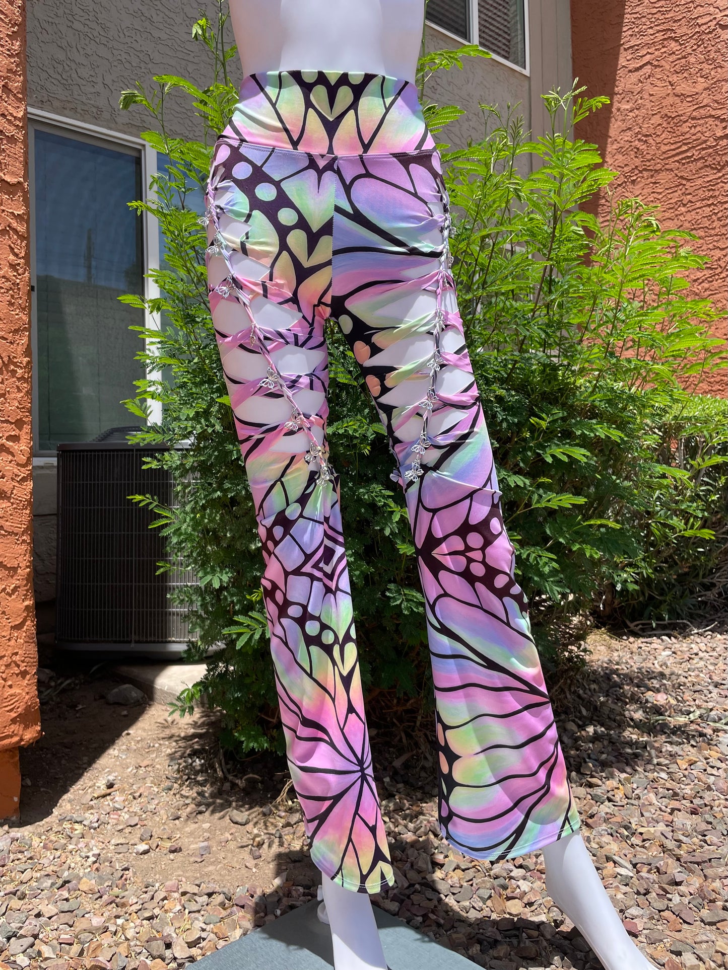 ‘Butterfly’ Slit-Weave Yoga Pants (MADE TO ORDER)
