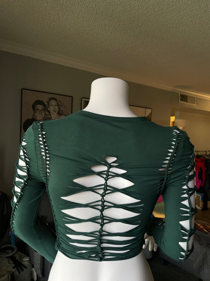 Forest Green Long-Sleeve Top (MADE TO ORDER)