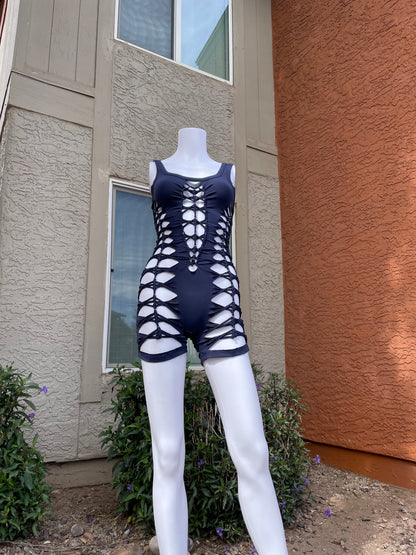 Navy Short Flowsuit (READY TO SHIP)