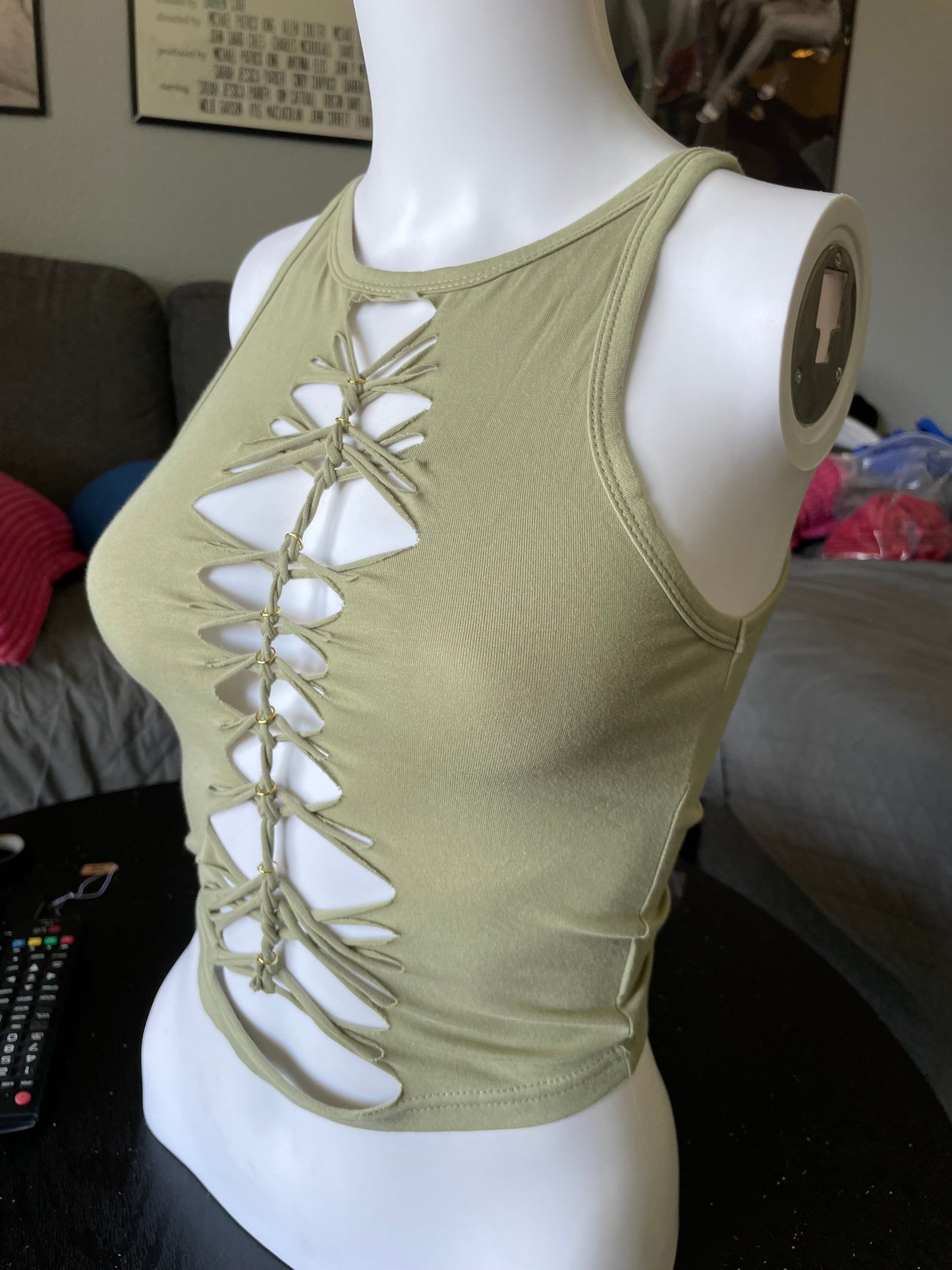 Sage High Neck Tank (READY TO SHIP)