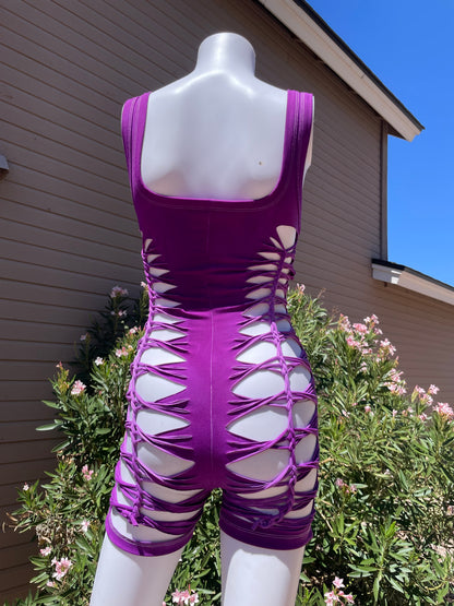 Purple Short Flowsuit (READY TO SHIP)