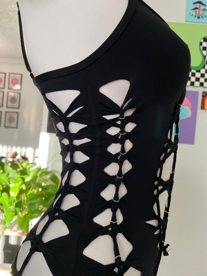 Black Sleeveless Flowsuit (MADE TO ORDER)