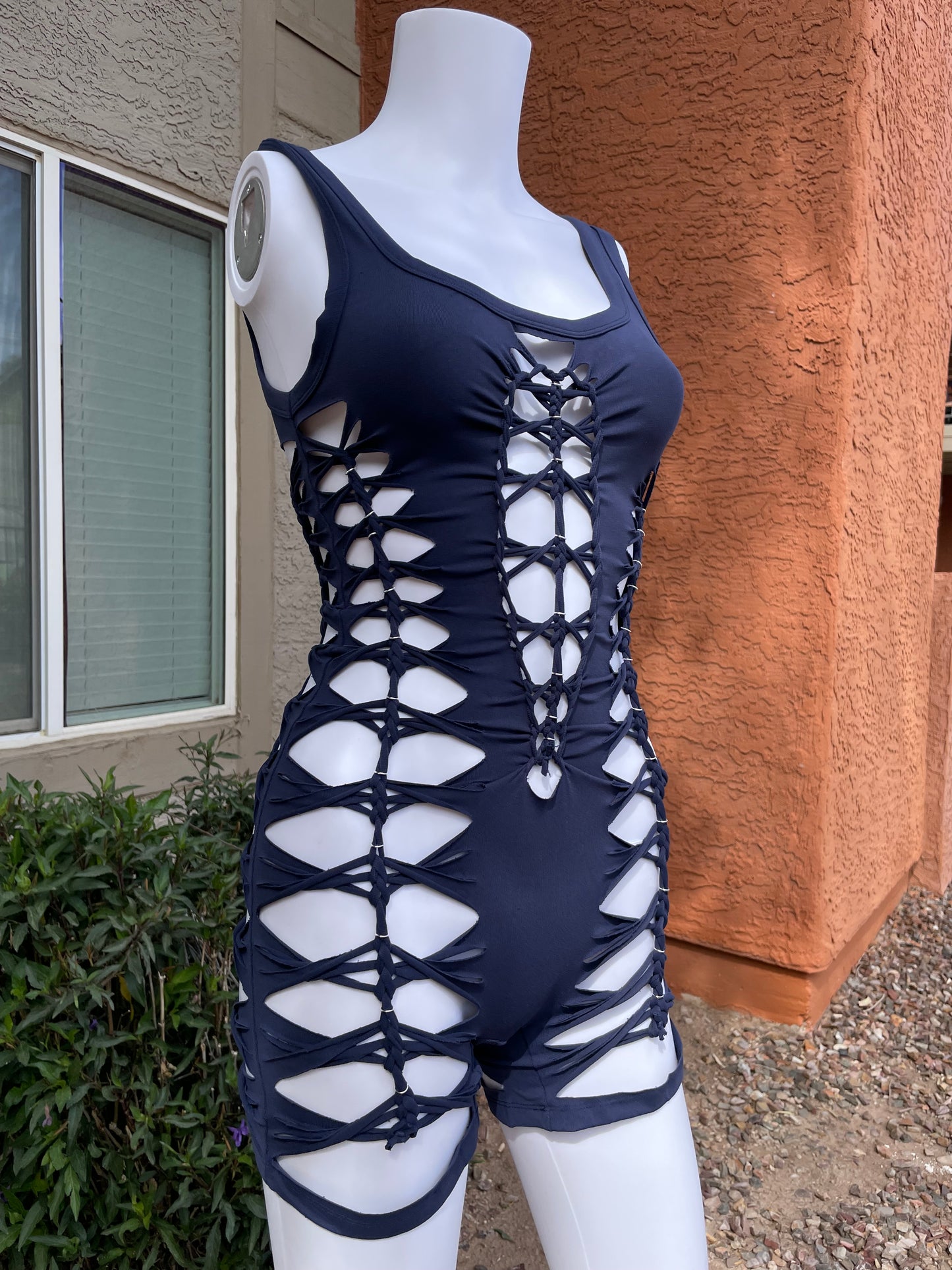 Navy Short Flowsuit (READY TO SHIP)