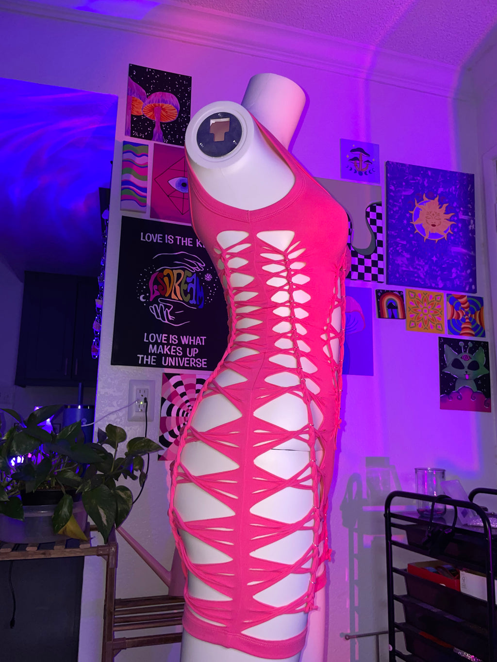 Hot Pink Short Flowsuit (READY TO SHIP)