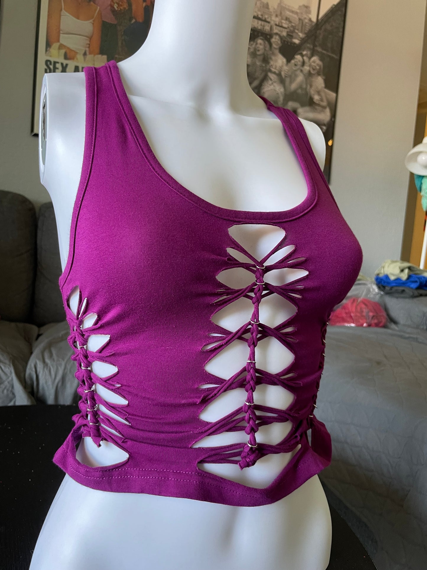 Purple Racerback Tank (READY TO SHIP)
