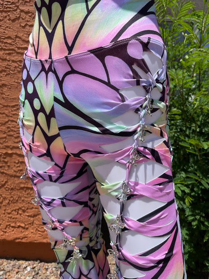 ‘Butterfly’ Slit-Weave Yoga Pants (MADE TO ORDER)