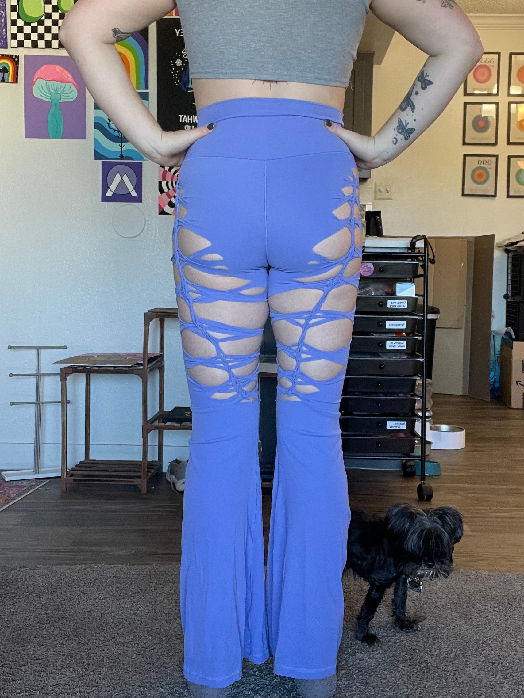 Periwinkle Luna Flared Yoga Pants (MADE TO ORDER)