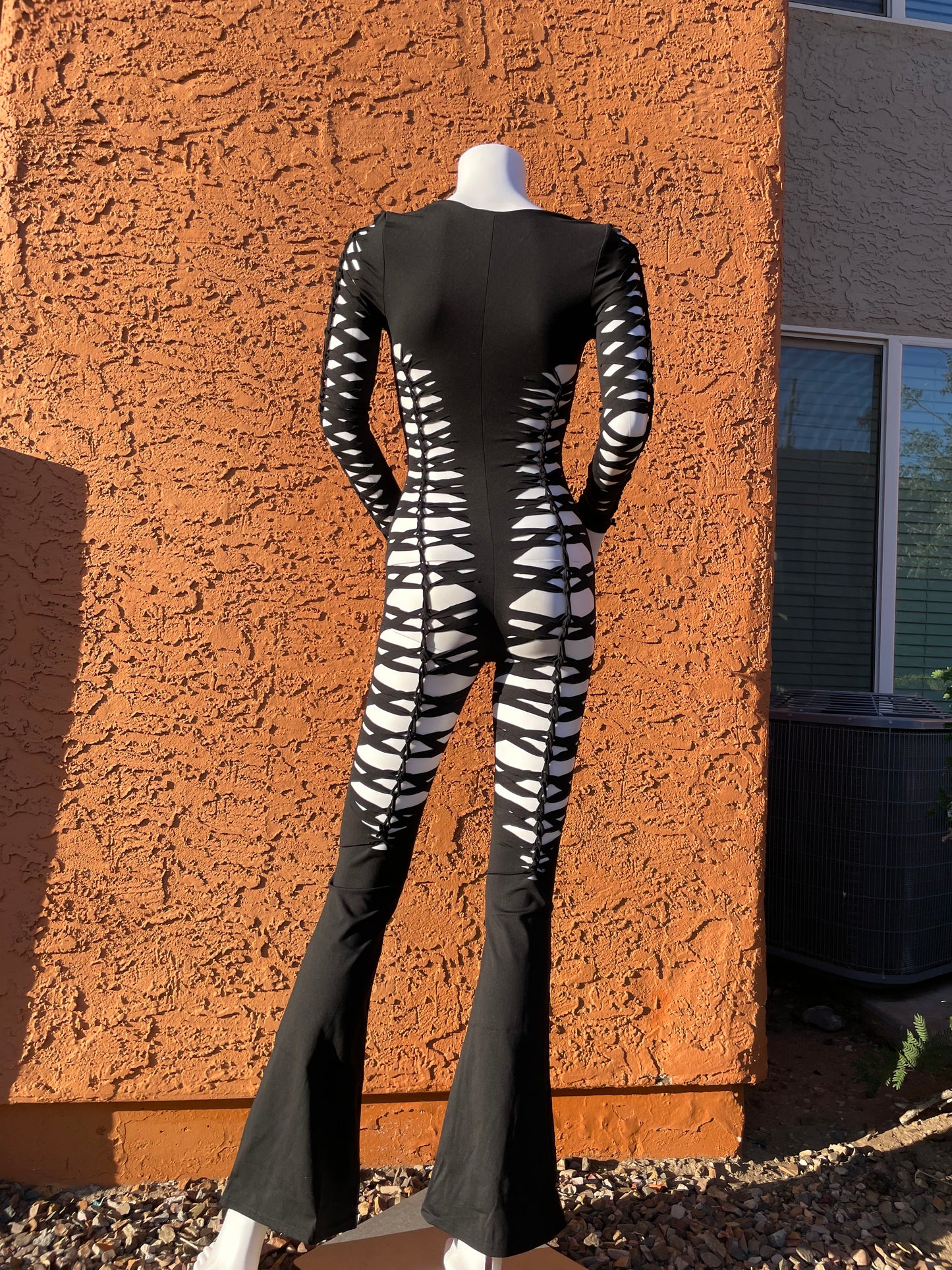 Black Flared Flowsuit (MADE TO ORDER)