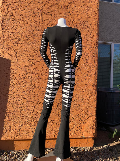 Black Flared Flowsuit (MADE TO ORDER)