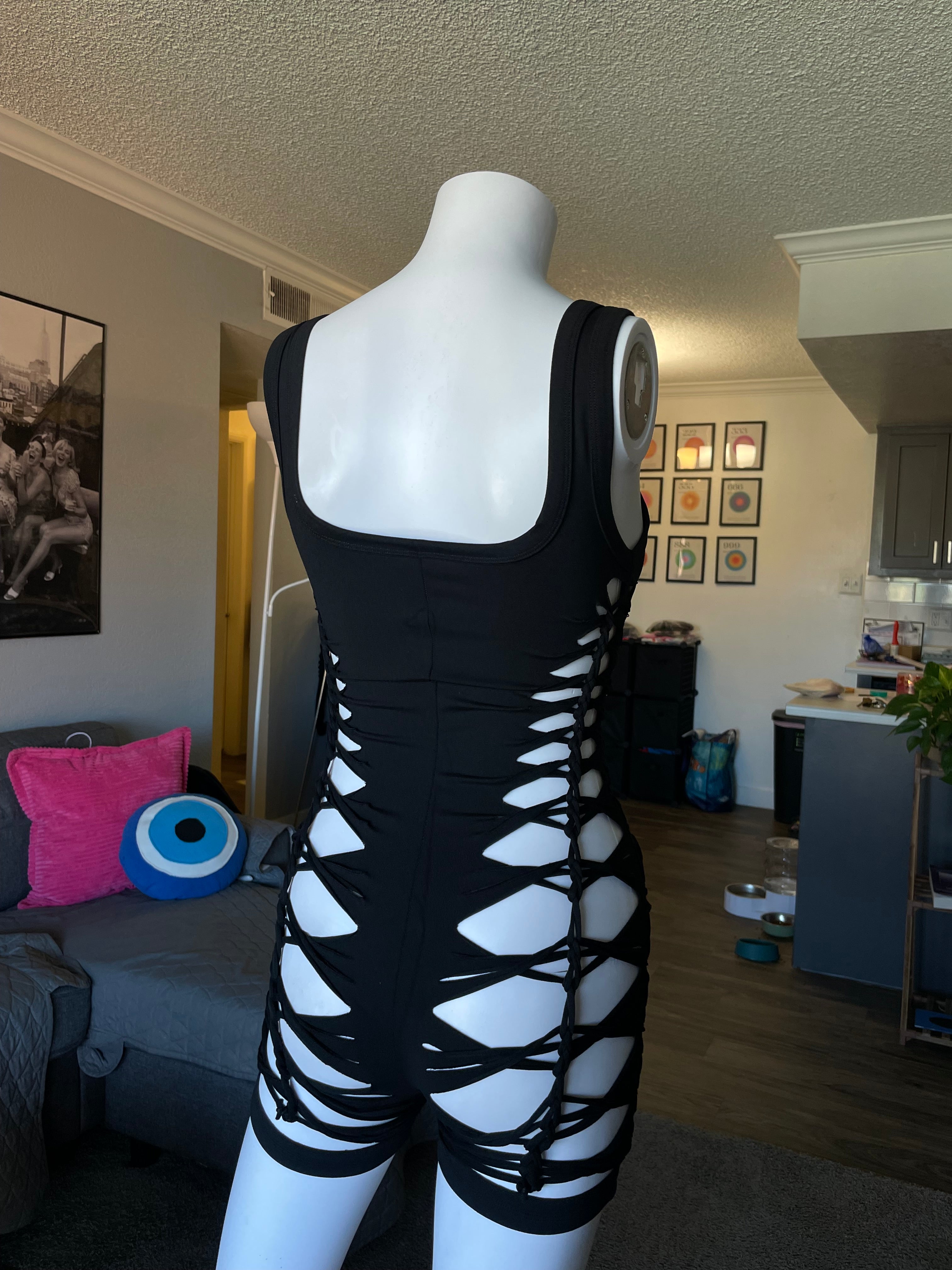 Black Short Flowsuit (MADE TO ORDER)