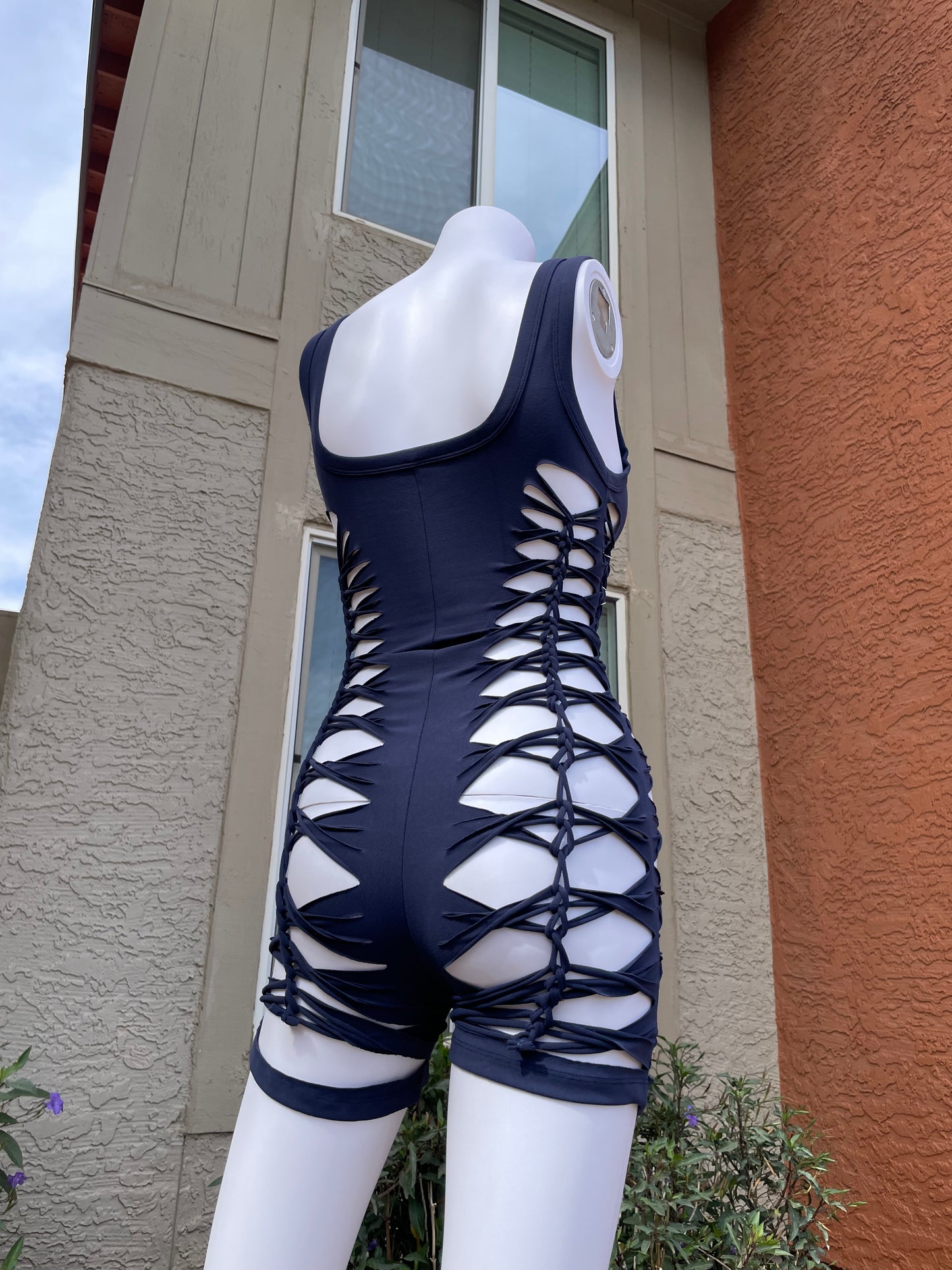 Navy Short Flowsuit (READY TO SHIP)