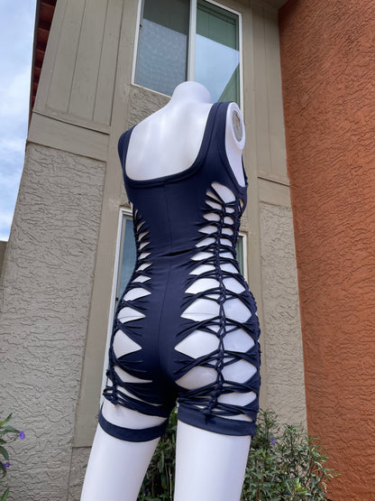 Navy Short Flowsuit (READY TO SHIP)