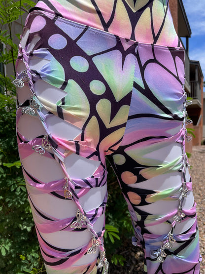 ‘Butterfly’ Slit-Weave Yoga Pants (MADE TO ORDER)