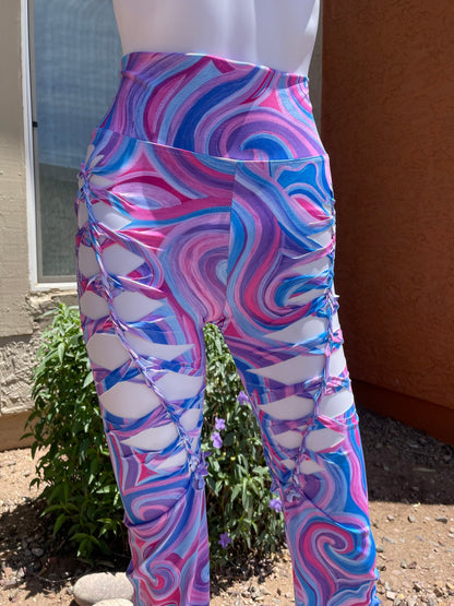 ‘Mystical’ Slit-Weave Yoga Pants (MADE TO ORDER)
