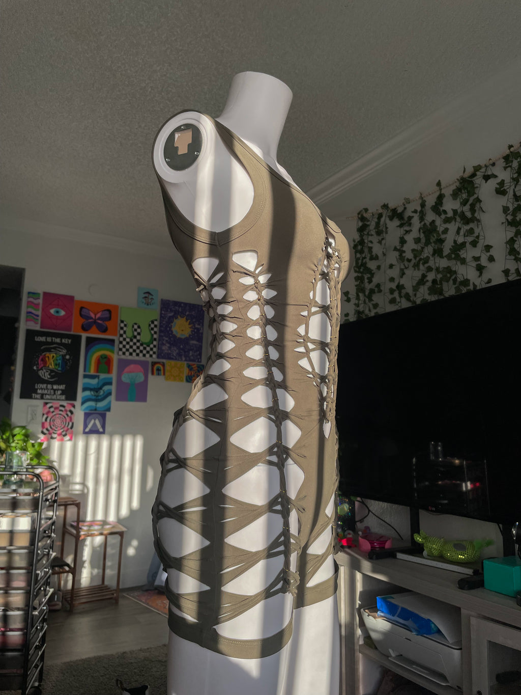 Army Green Short Flowsuit (READY TO SHIP)