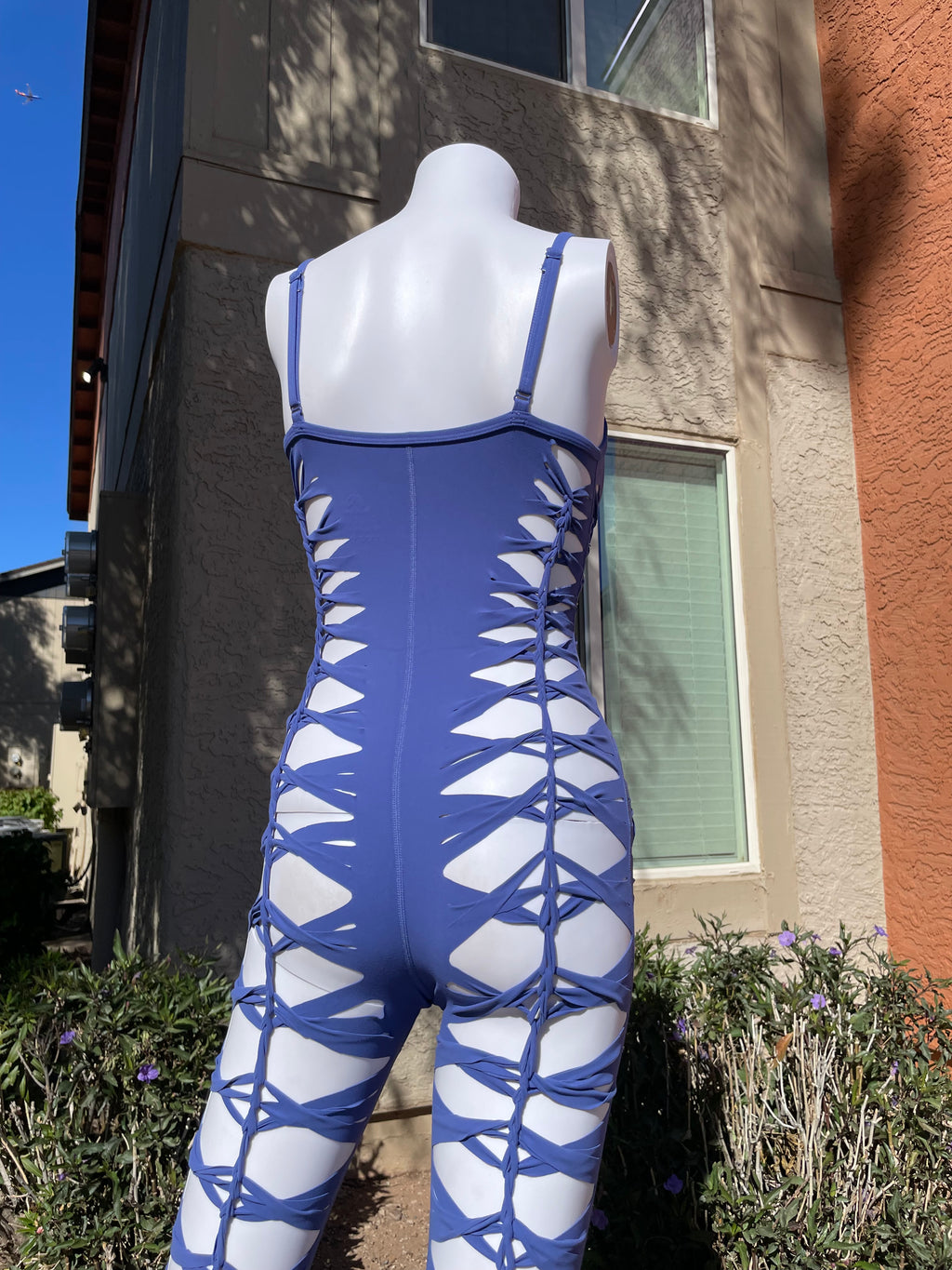 Blue Sleeveless Flowsuit (MADE TO ORDER)