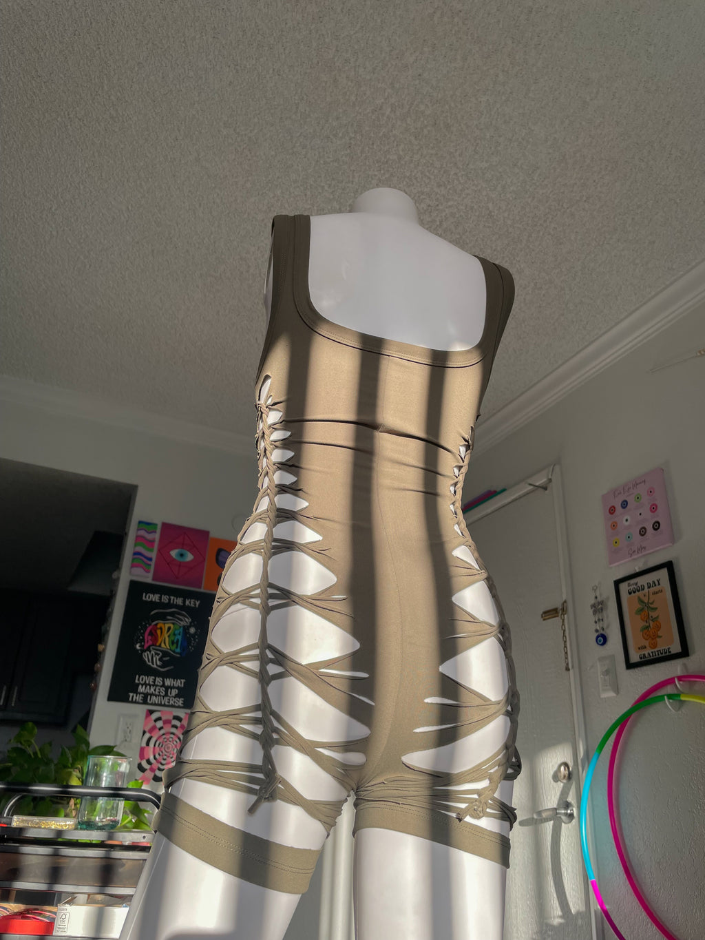 Army Green Short Flowsuit (READY TO SHIP)