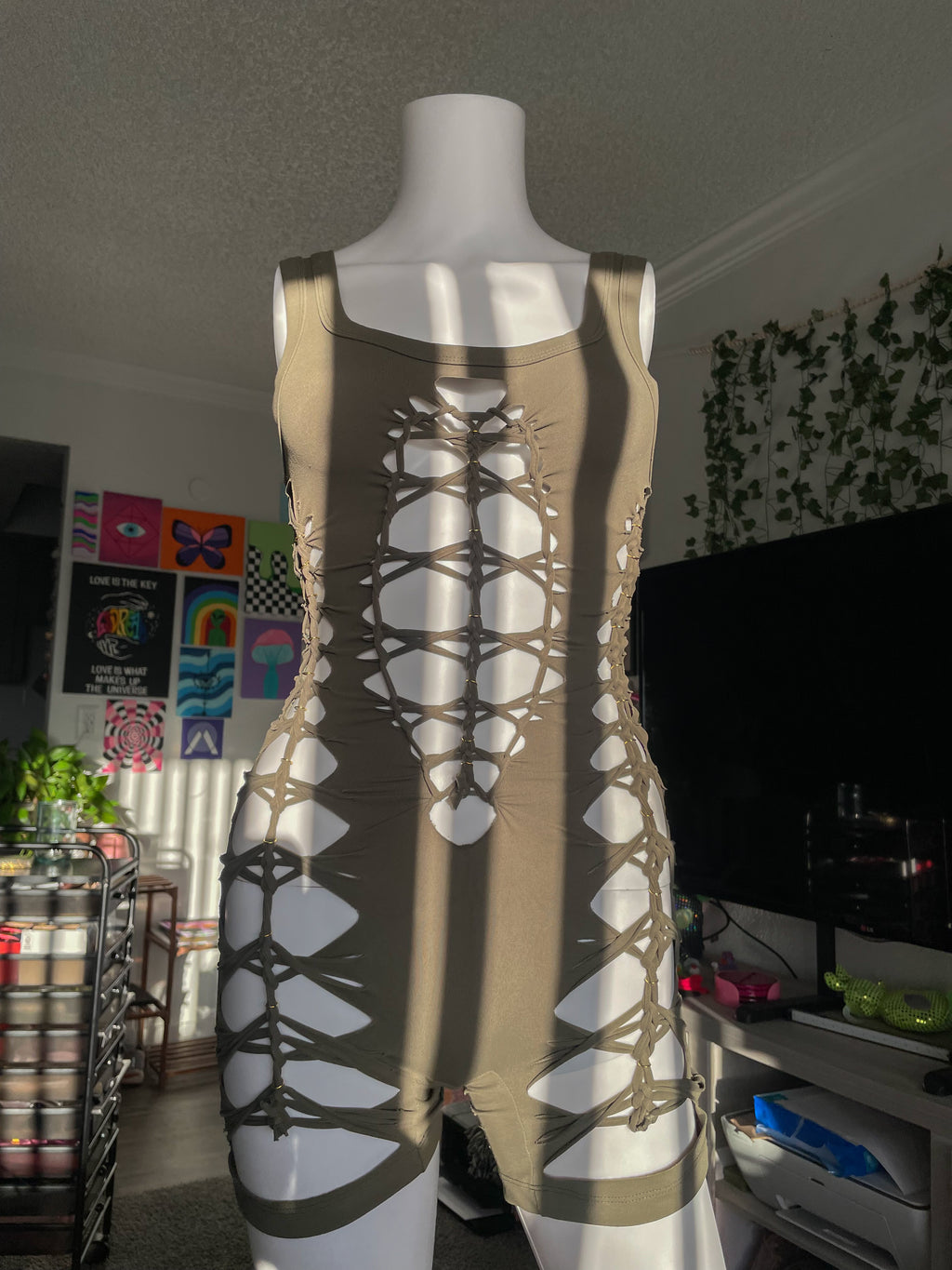 Army Green Short Flowsuit (READY TO SHIP)