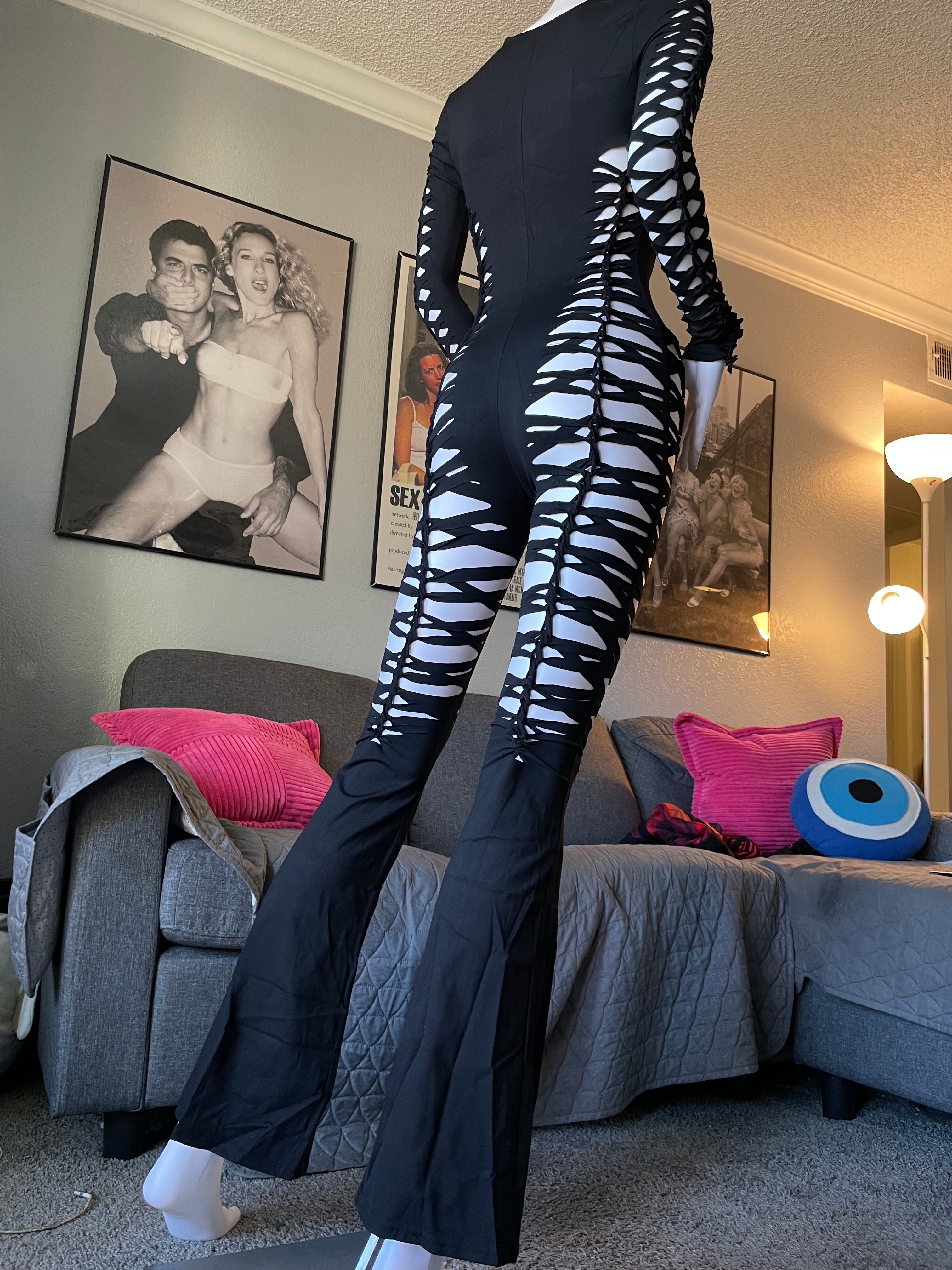 Black Flared Flowsuit (MADE TO ORDER)