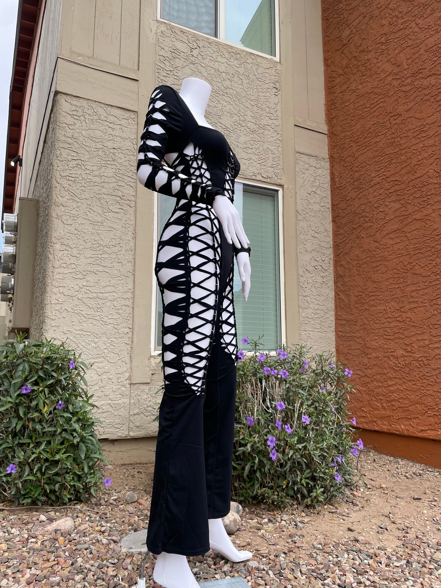 NEW Black Flared Flowsuit  (MADE TO ORDER)