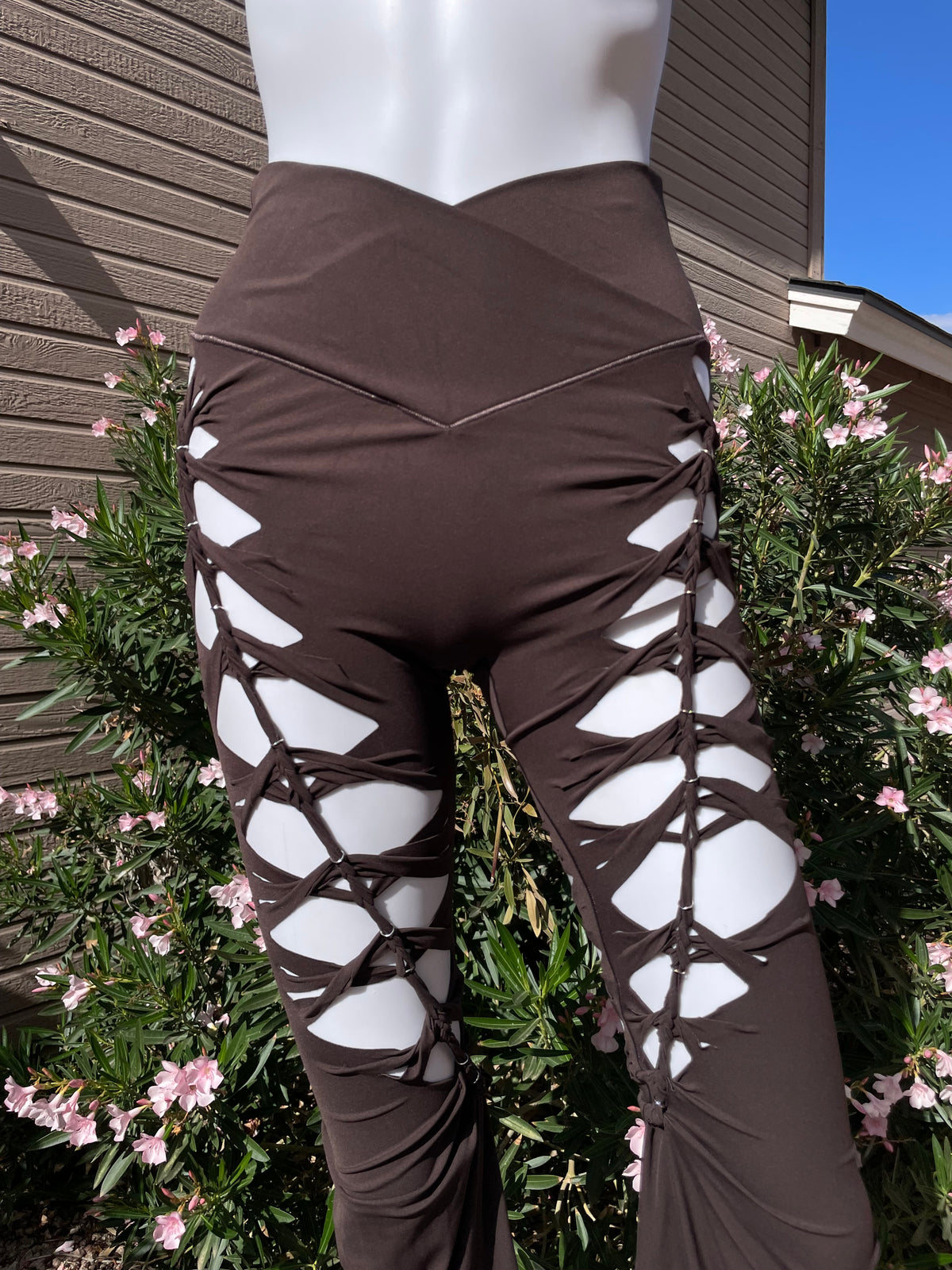 Brown Luna Flared Pants (READY TO SHIP, L)