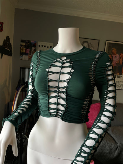 Forest Green Long-Sleeve Top (MADE TO ORDER)